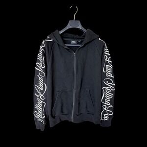 Rolling Loud Festival Tribal Embroidered Sleeve Zip Up Hoodie Medium Black
